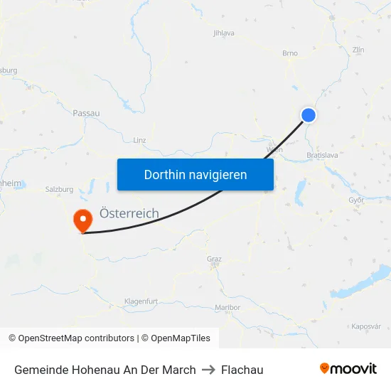 Gemeinde Hohenau An Der March to Flachau map
