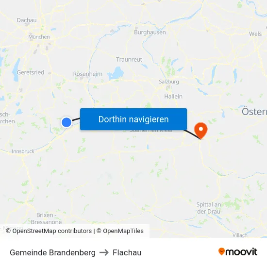 Gemeinde Brandenberg to Flachau map