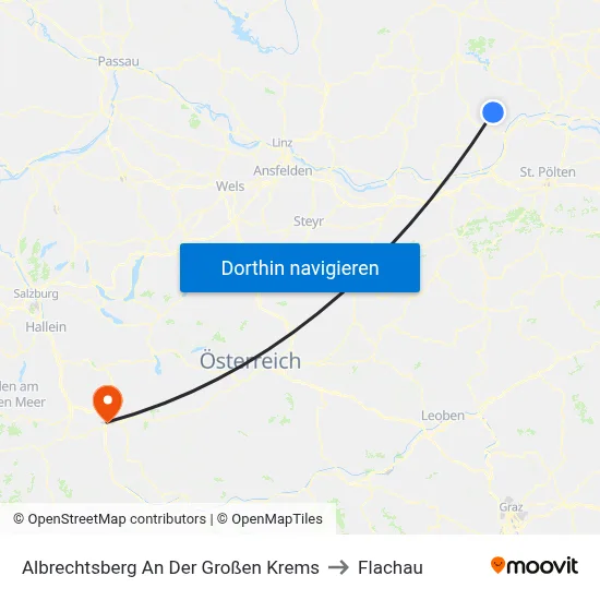 Albrechtsberg An Der Großen Krems to Flachau map