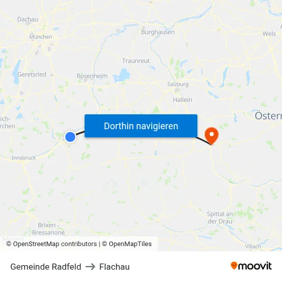 Gemeinde Radfeld to Flachau map
