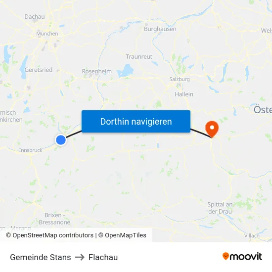 Gemeinde Stans to Flachau map