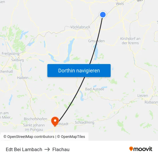 Edt Bei Lambach to Flachau map
