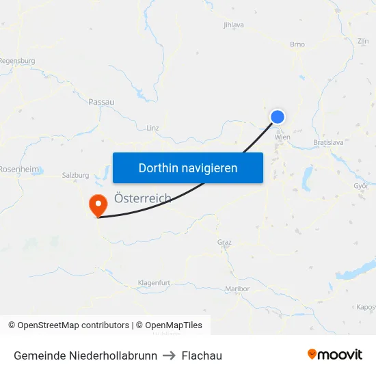 Gemeinde Niederhollabrunn to Flachau map