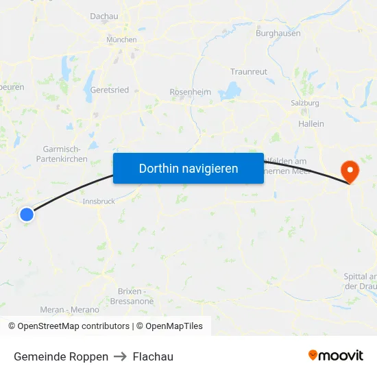 Gemeinde Roppen to Flachau map