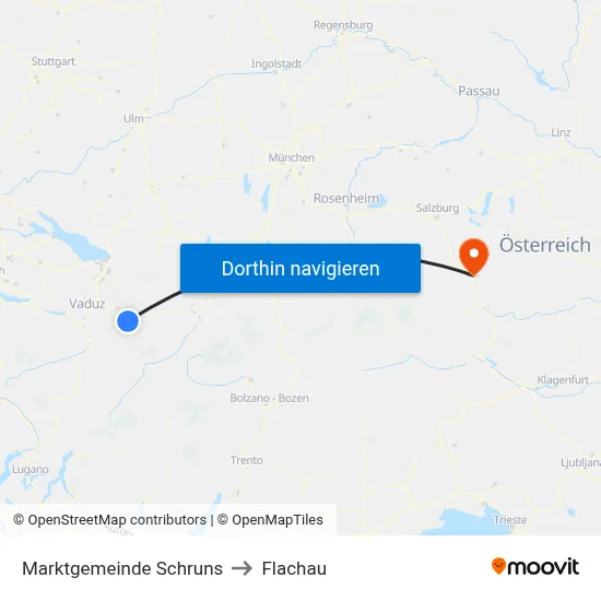 Marktgemeinde Schruns to Flachau map