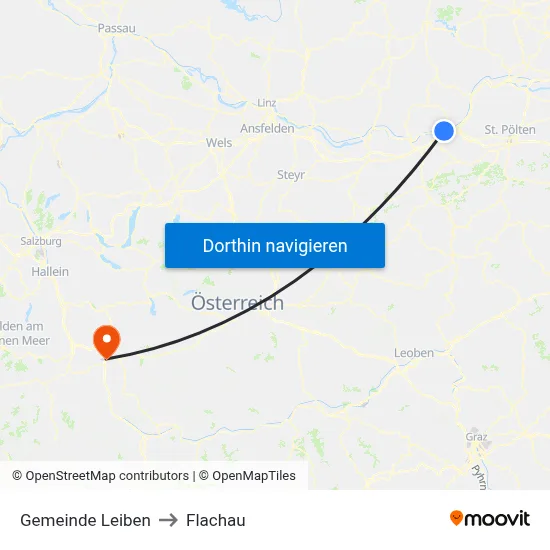 Gemeinde Leiben to Flachau map