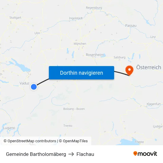 Gemeinde Bartholomäberg to Flachau map
