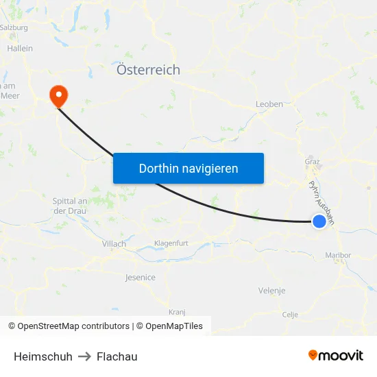 Heimschuh to Flachau map