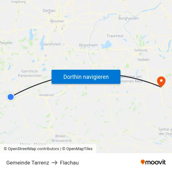 Gemeinde Tarrenz to Flachau map