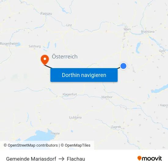 Gemeinde Mariasdorf to Flachau map