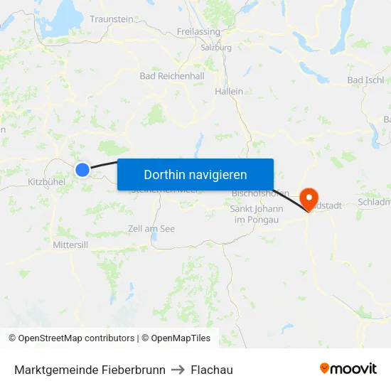 Marktgemeinde Fieberbrunn to Flachau map
