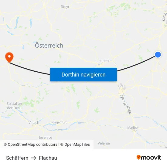 Schäffern to Flachau map
