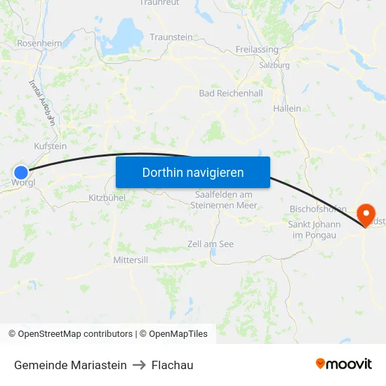 Gemeinde Mariastein to Flachau map