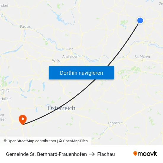 Gemeinde St. Bernhard-Frauenhofen to Flachau map