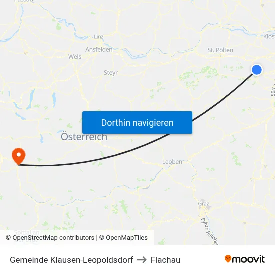 Gemeinde Klausen-Leopoldsdorf to Flachau map