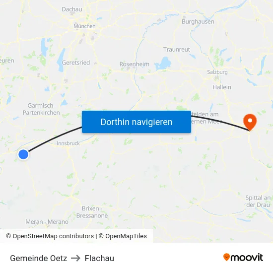 Gemeinde Oetz to Flachau map