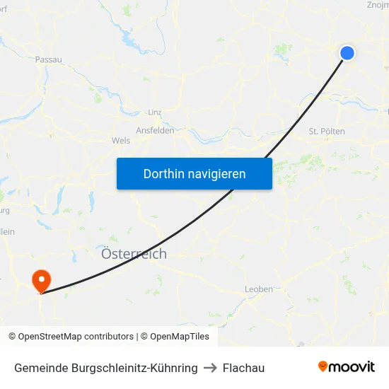 Gemeinde Burgschleinitz-Kühnring to Flachau map