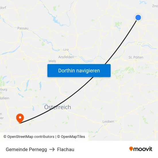 Gemeinde Pernegg to Flachau map