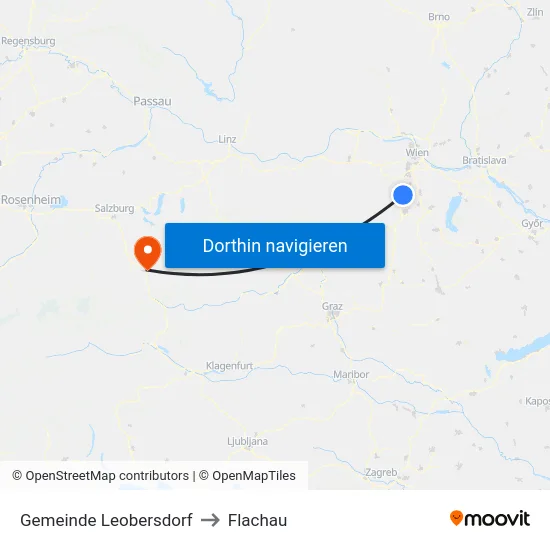 Gemeinde Leobersdorf to Flachau map
