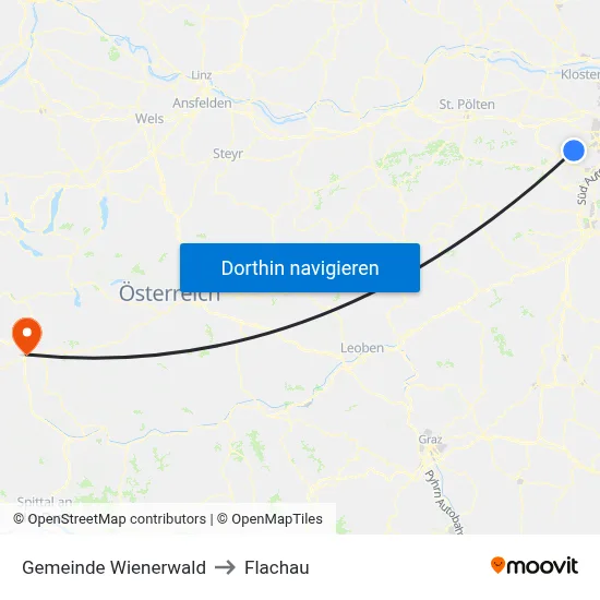 Gemeinde Wienerwald to Flachau map