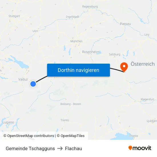 Gemeinde Tschagguns to Flachau map