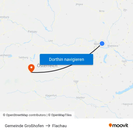 Gemeinde Großhofen to Flachau map