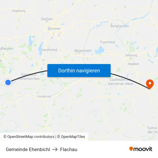 Gemeinde Ehenbichl to Flachau map