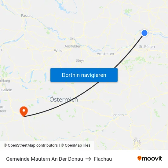 Gemeinde Mautern An Der Donau to Flachau map
