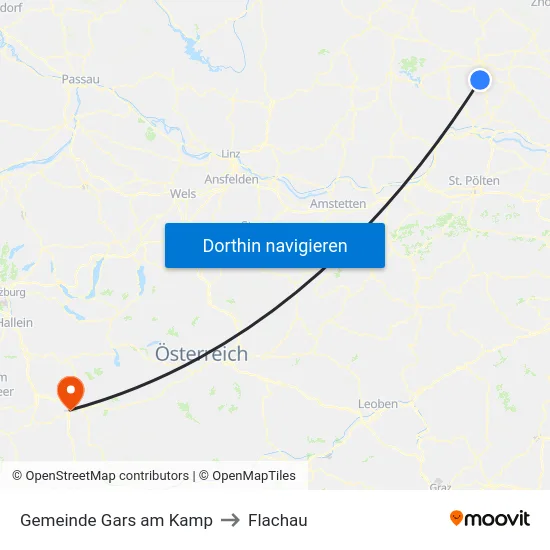 Gemeinde Gars am Kamp to Flachau map