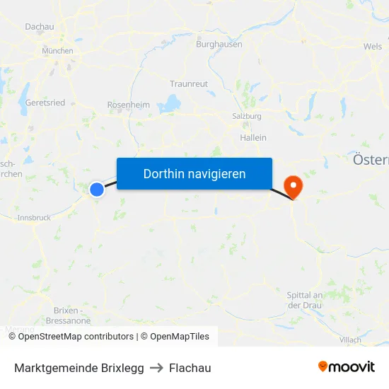 Marktgemeinde Brixlegg to Flachau map