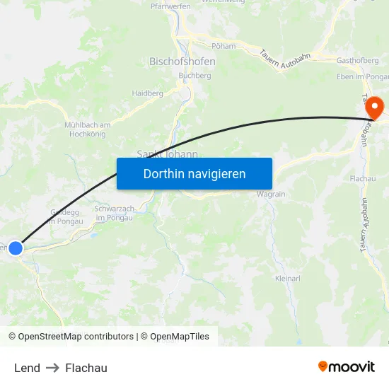 Lend to Flachau map