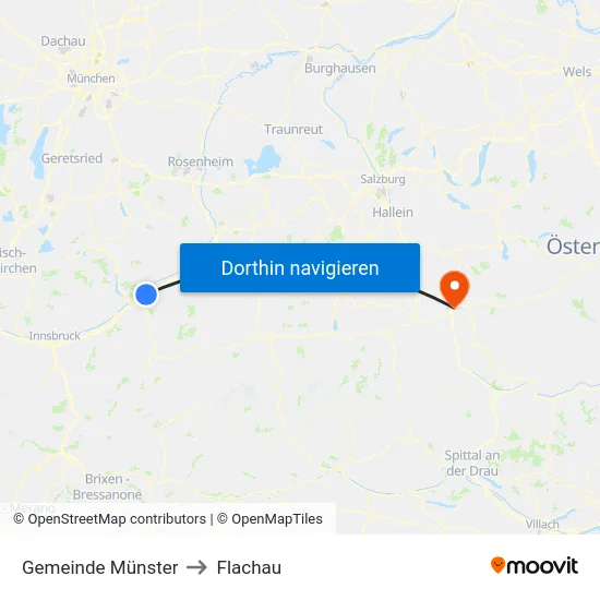 Gemeinde Münster to Flachau map