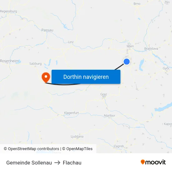 Gemeinde Sollenau to Flachau map