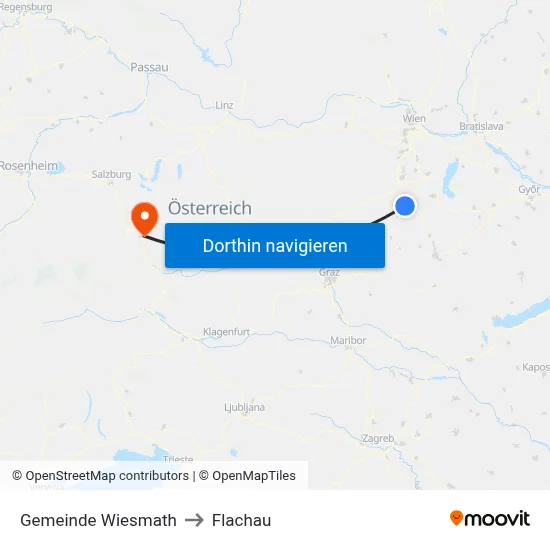 Gemeinde Wiesmath to Flachau map