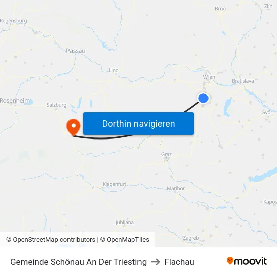 Gemeinde Schönau An Der Triesting to Flachau map