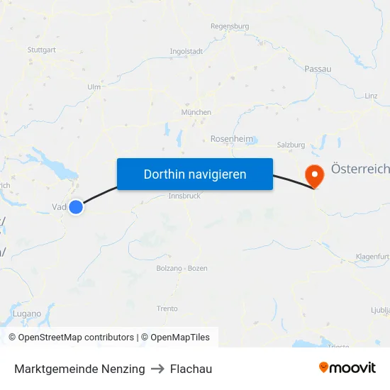 Marktgemeinde Nenzing to Flachau map