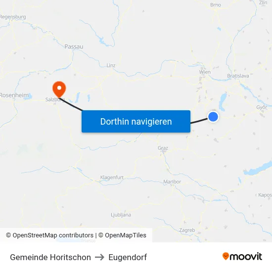 Gemeinde Horitschon to Eugendorf map
