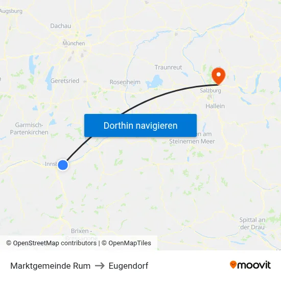 Marktgemeinde Rum to Eugendorf map