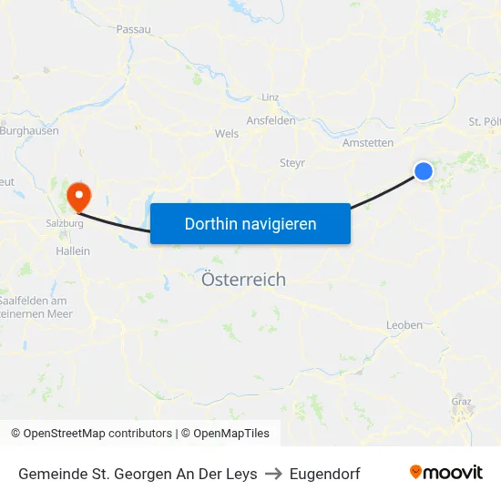 Gemeinde St. Georgen An Der Leys to Eugendorf map