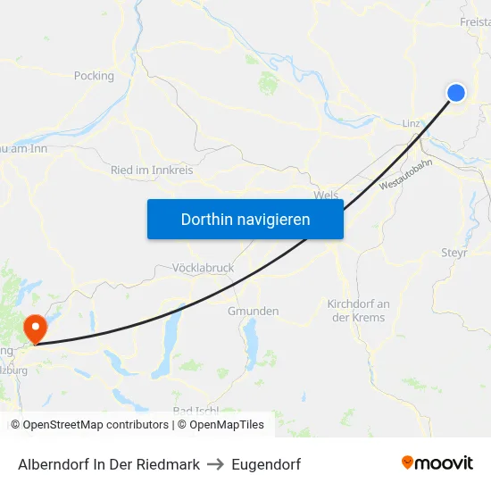 Alberndorf In Der Riedmark to Eugendorf map