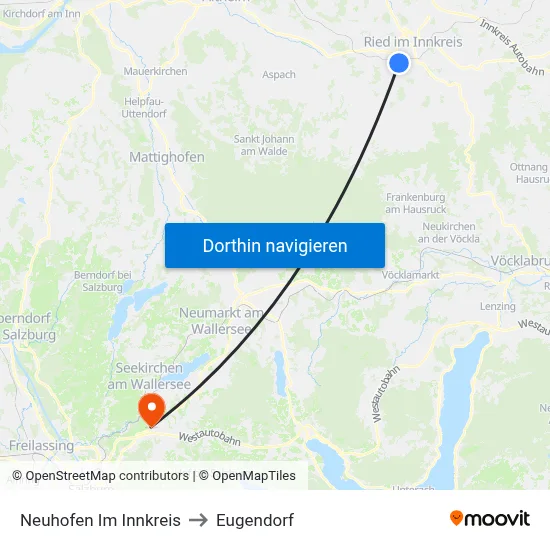 Neuhofen Im Innkreis to Eugendorf map