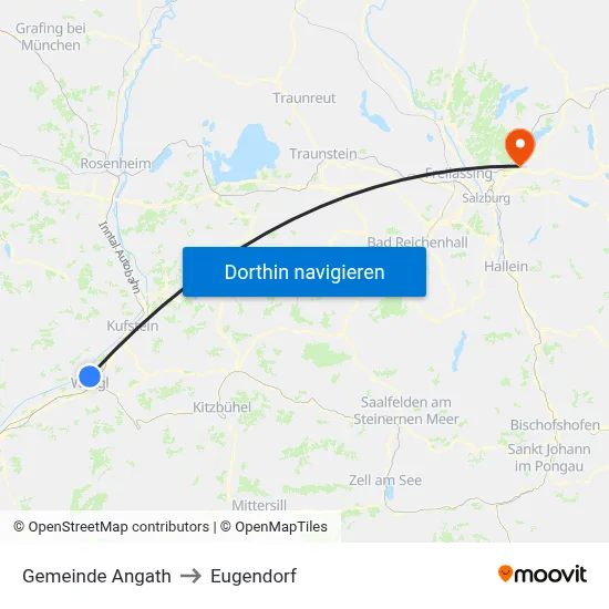 Gemeinde Angath to Eugendorf map