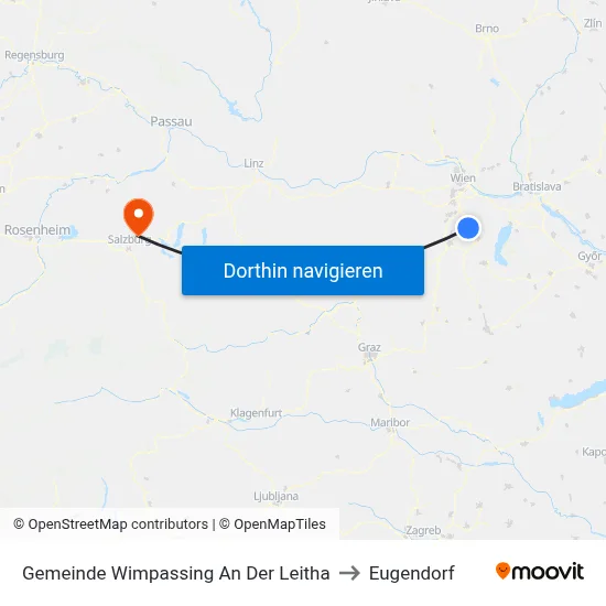 Gemeinde Wimpassing An Der Leitha to Eugendorf map