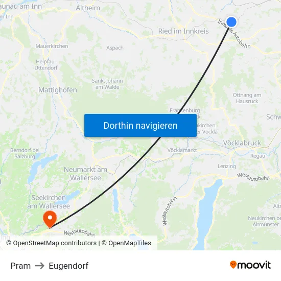 Pram to Eugendorf map