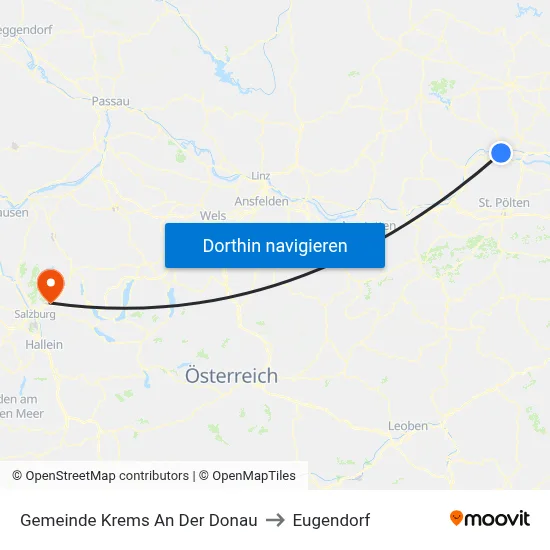 Gemeinde Krems An Der Donau to Eugendorf map