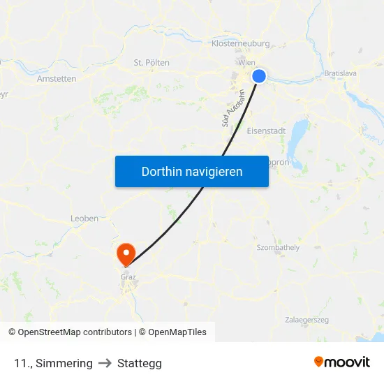 11., Simmering to Stattegg map