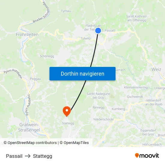 Passail to Stattegg map