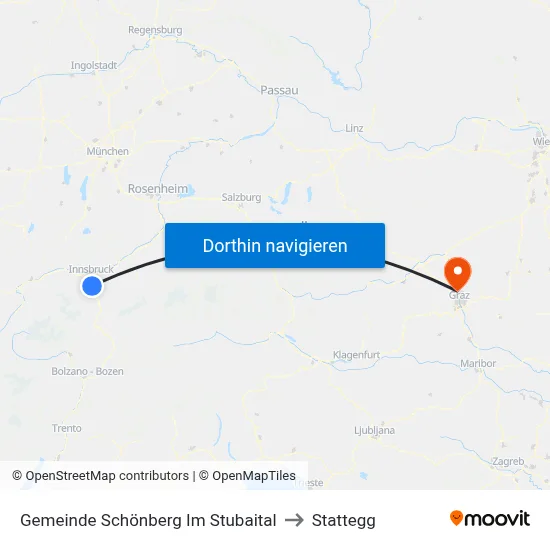 Gemeinde Schönberg Im Stubaital to Stattegg map