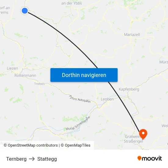 Ternberg to Stattegg map