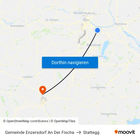 Gemeinde Enzersdorf An Der Fischa to Stattegg map